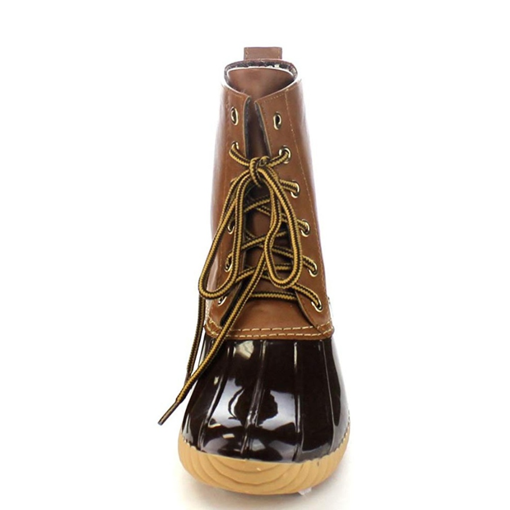 NEW🔥Water Resistant Lace-Up Duck Rain Boot Bootie - Picture 4 of 6